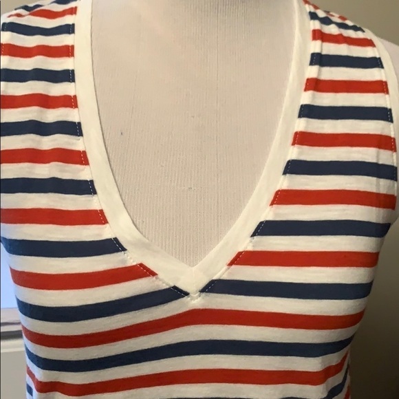 Madewell tank top, red, blue and off white - Picture 2 of 7
